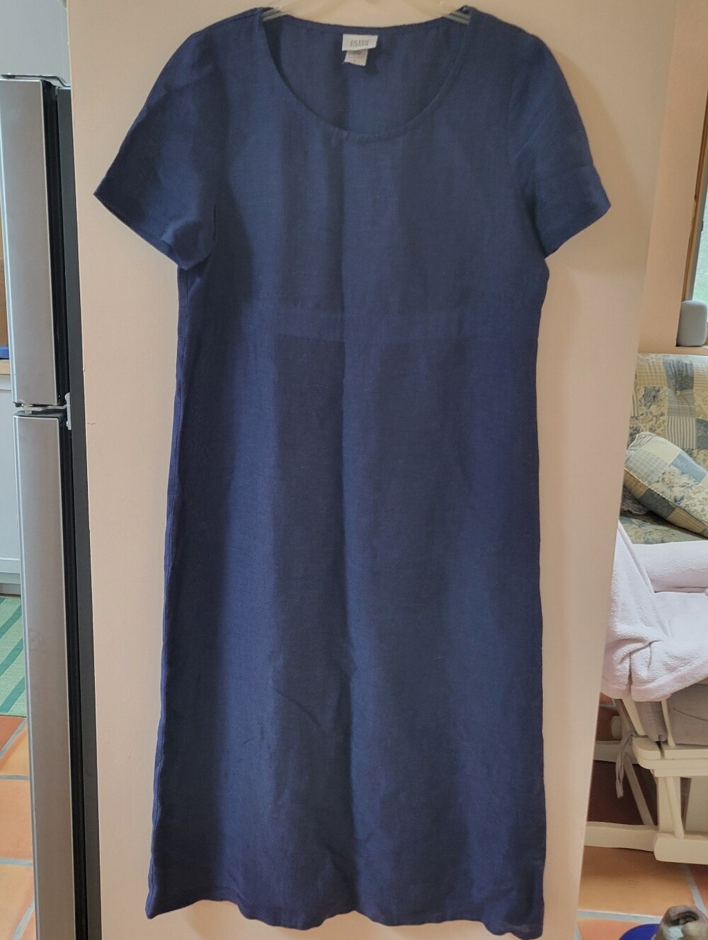 Vintage Eileen Fisher Blue Linen Dress